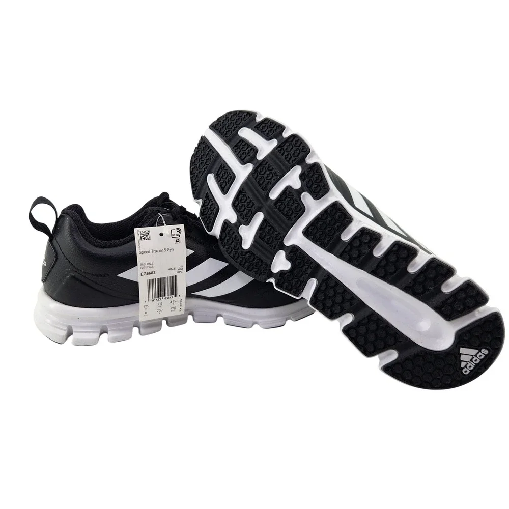 Adidas Speed Trainer 5 Syn Mens Size 8‎ Baseball Shoes Black White EG6682